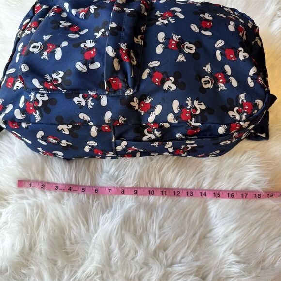 Disney Mickey Mouse Backpack Navy Blue All Over Print Travel Cruise School - Picture 8 of 11